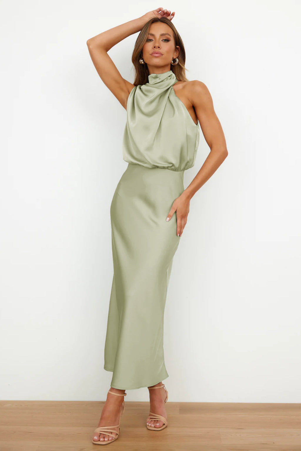 Lorna | Satijnen Halterjurk - Fashion Lab