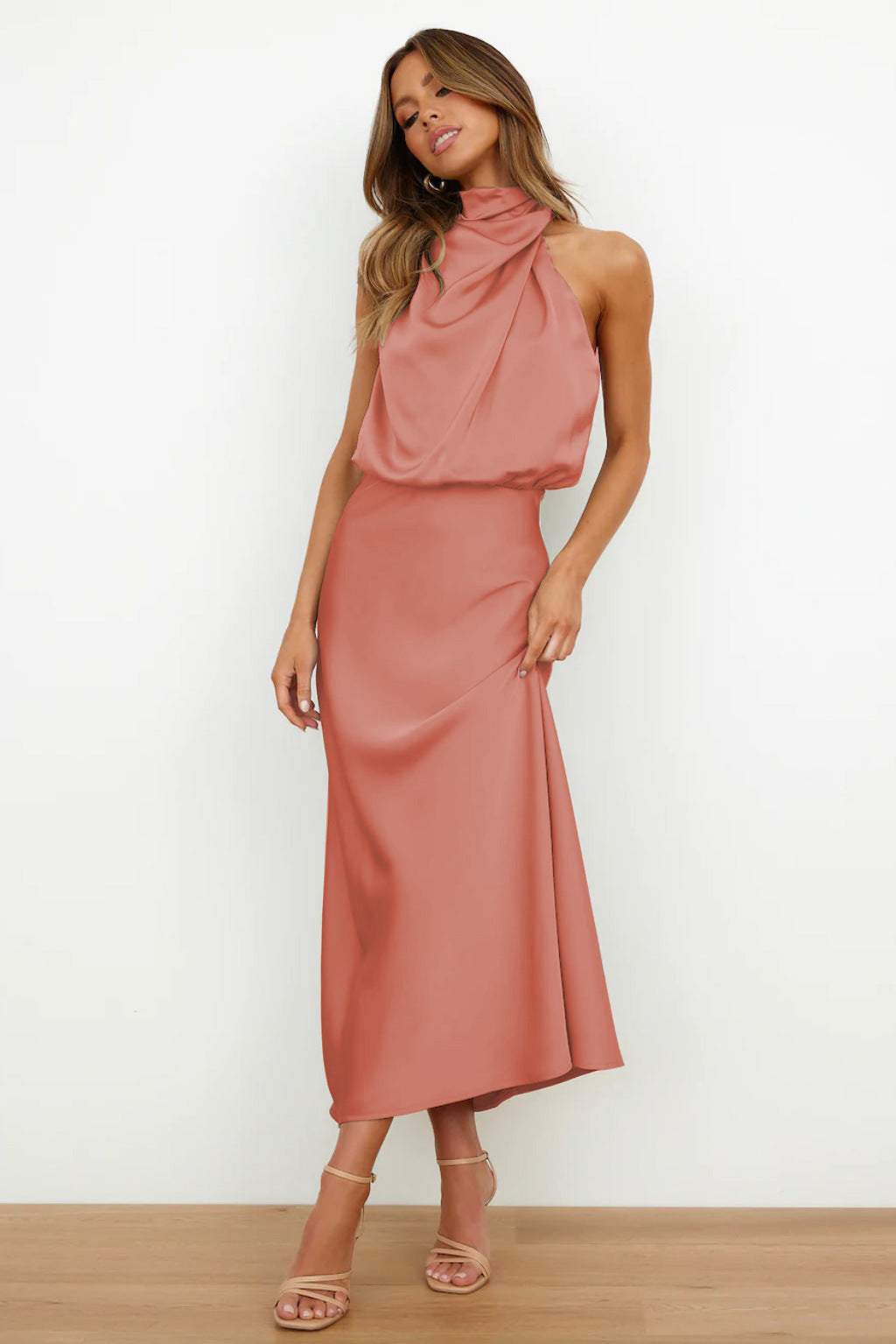 Lorna | Satijnen Halterjurk - Fashion Lab