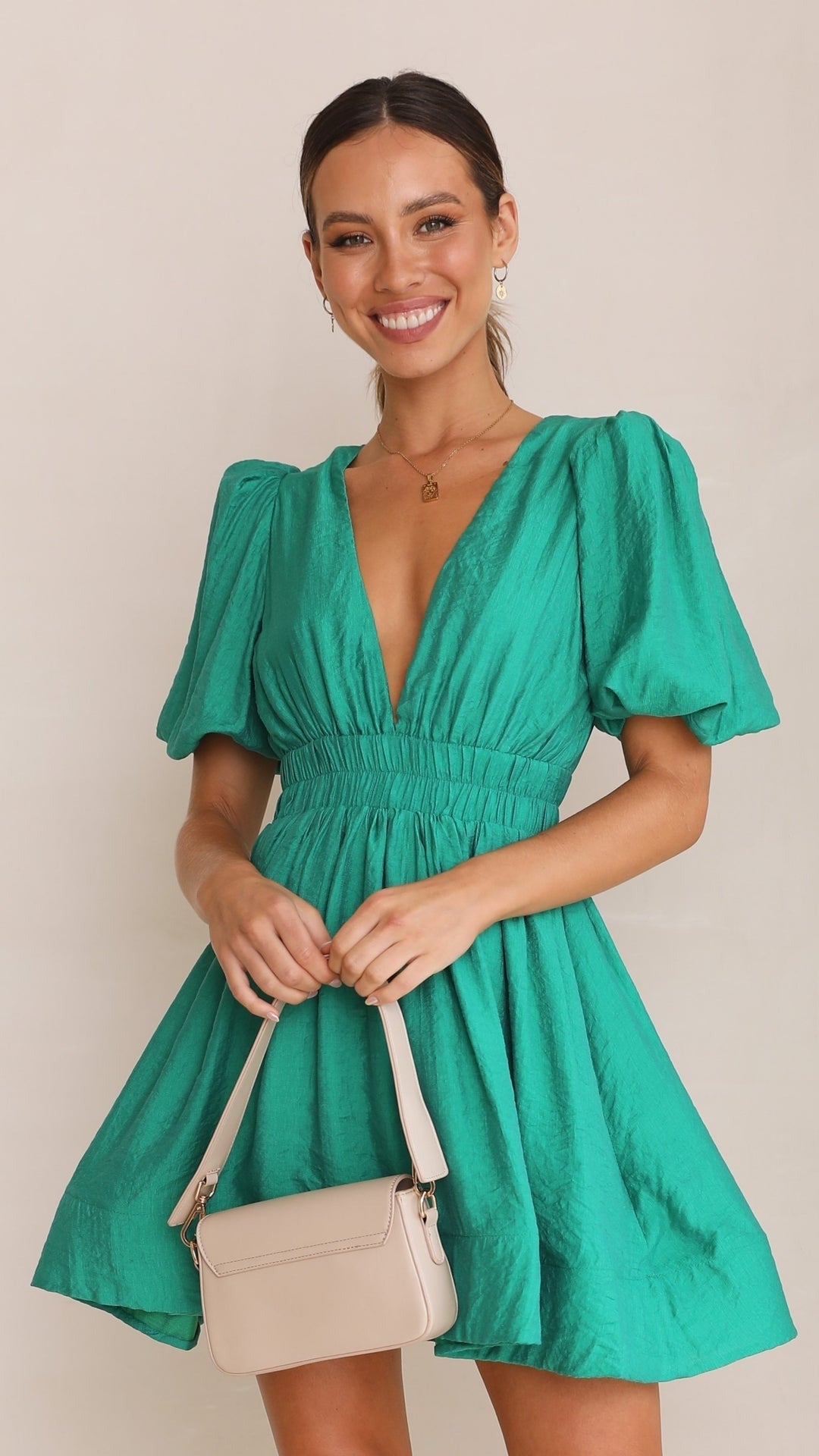 Mikayla | Puff Sleeve Jurk - Fashion Lab