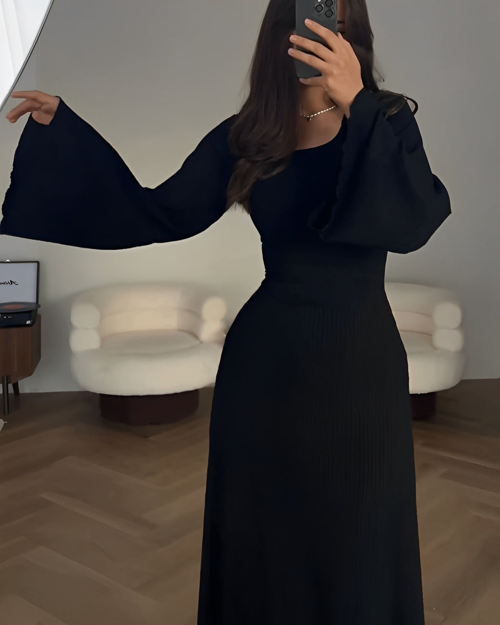 Nora | Elegante Gebreide Maxi Jurk - Fashion Lab