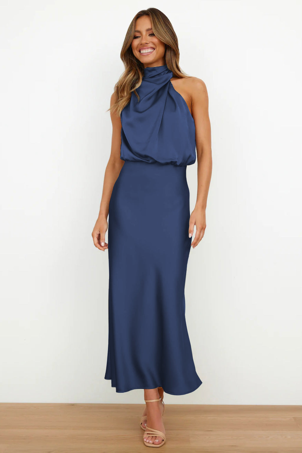 Lorna | Satijnen Halterjurk - Fashion Lab