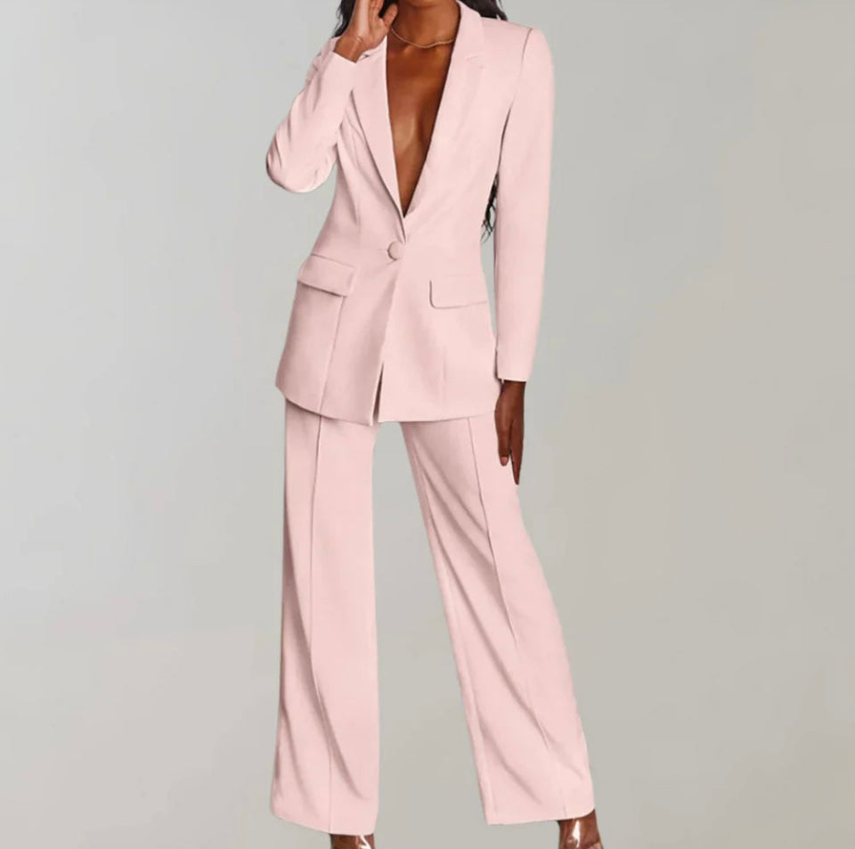 Amy | Elegante Blazer&Flare broek set - Fashion Lab