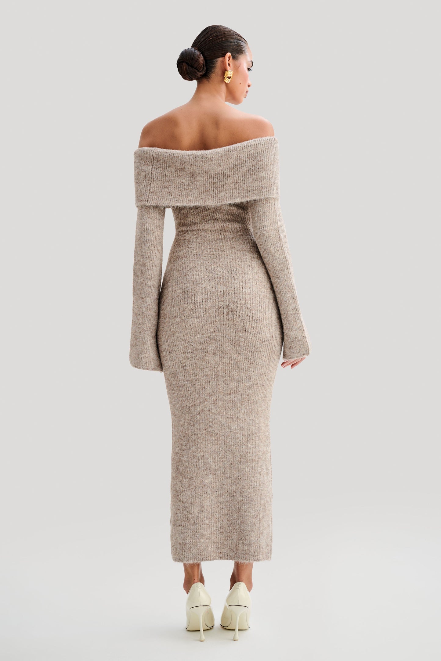 Off | Shoulder Knit Dress - Fashion Lab