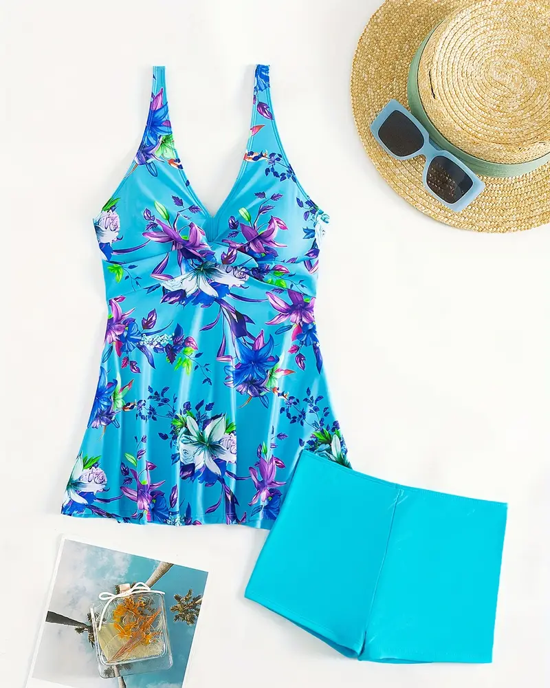 Bea | Bloemenprint Zwemjurk Set - Fashion Lab