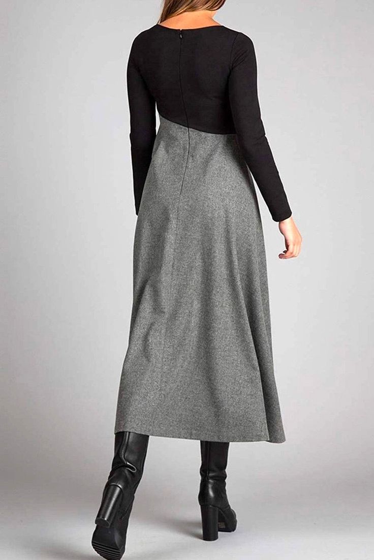 Claudette | Tweekleurige Maxi Jurk - Fashion Lab