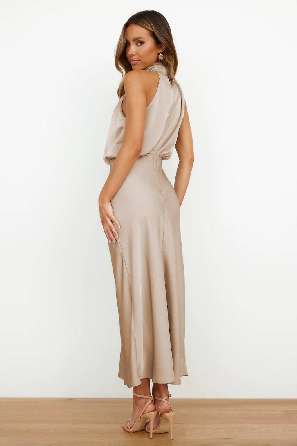 Lorna | Satijnen Halterjurk - Fashion Lab