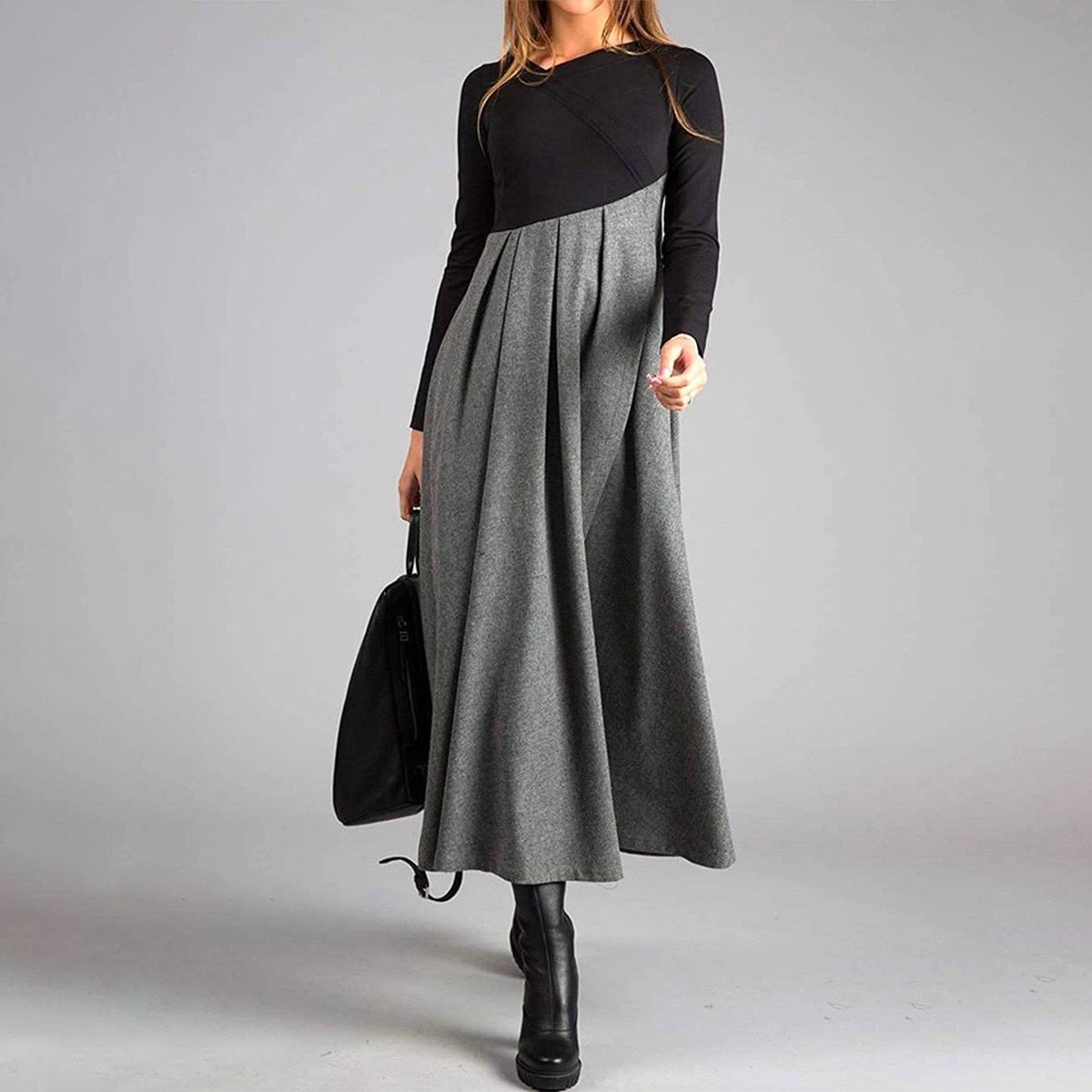 Claudette | Tweekleurige Maxi Jurk - Fashion Lab