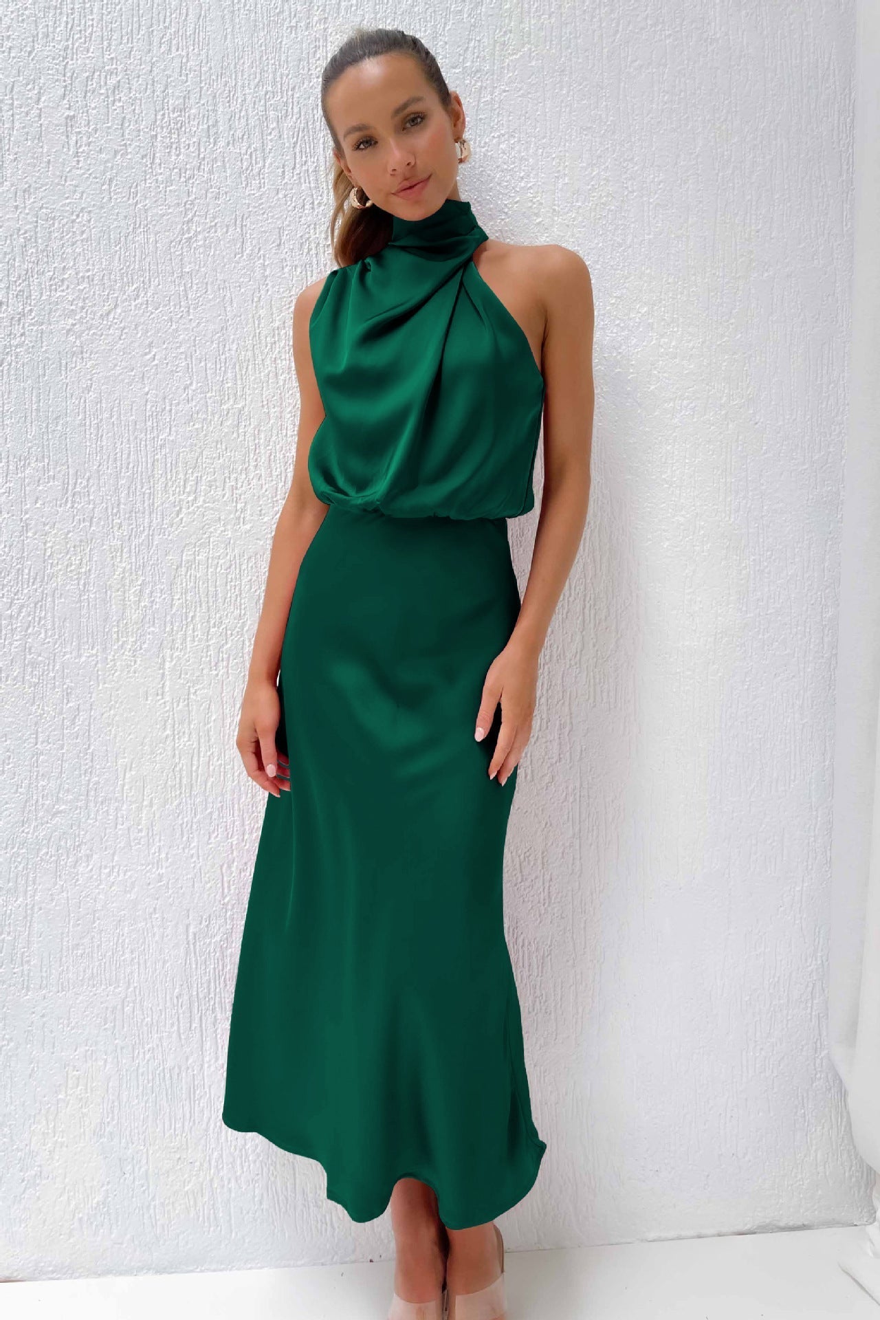 Lorna | Satijnen Halterjurk - Fashion Lab