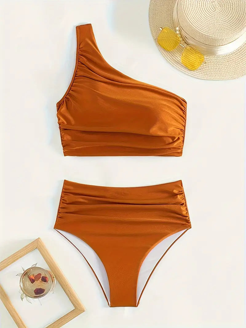 Joelle | Elegante One-Shoulder Bikini Set - Fashion Lab
