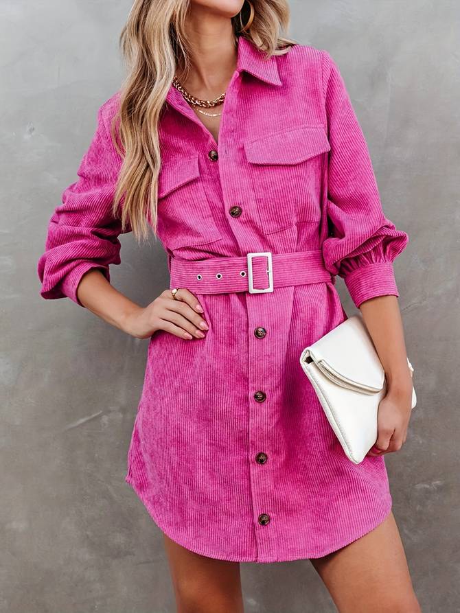 Joan | Corduroy Shirtjurk - Fashion Lab