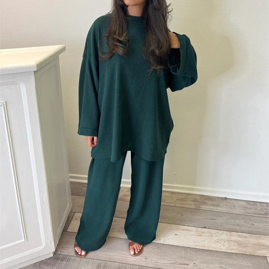 Adelina | Corduroy Tweedelige Broek - Fashion Lab