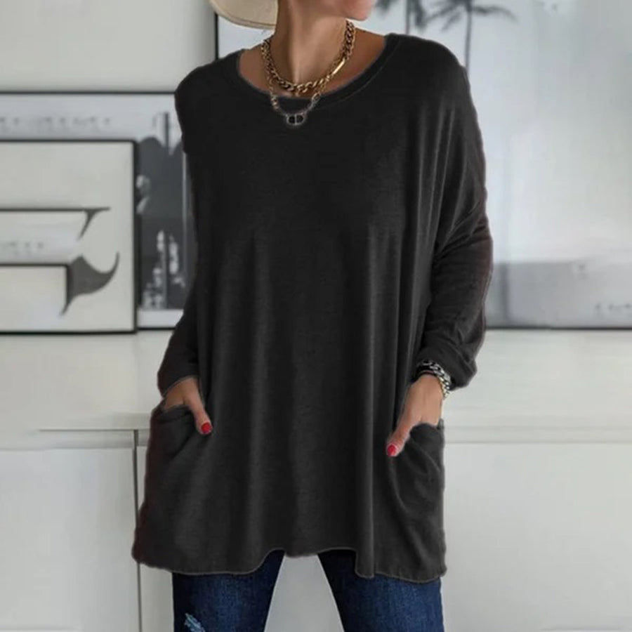Rianne | Casual Oversized Top met Zakken - Fashion Lab