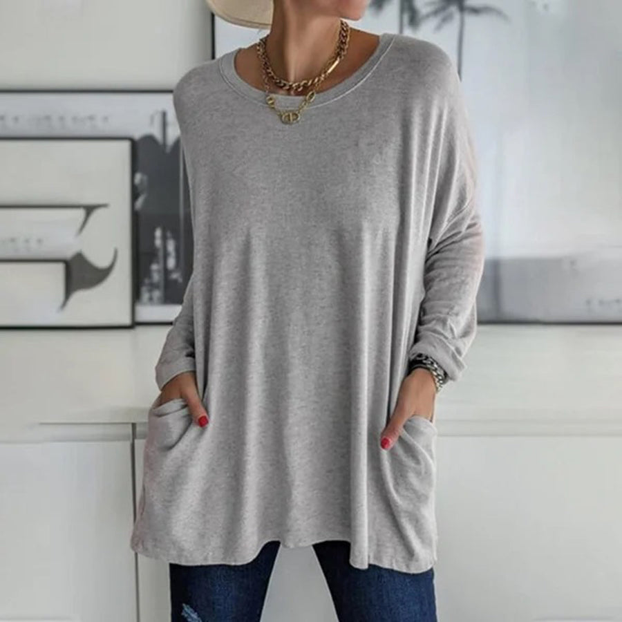 Rianne | Casual Oversized Top met Zakken - Fashion Lab