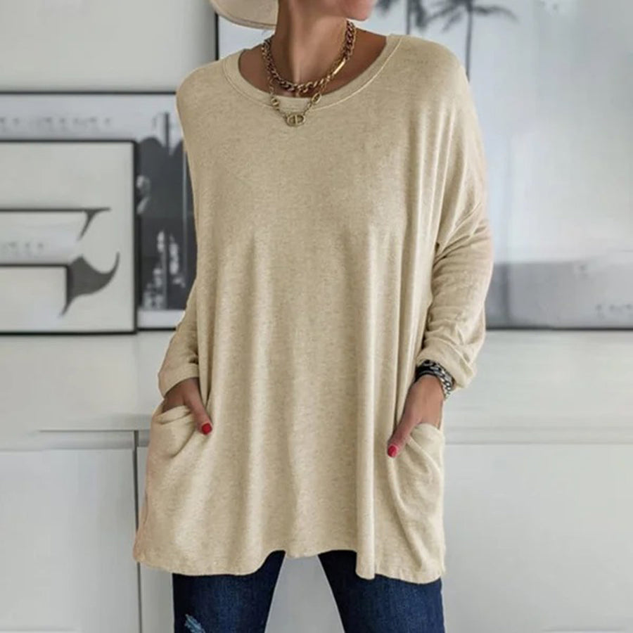 Rianne | Casual Oversized Top met Zakken - Fashion Lab
