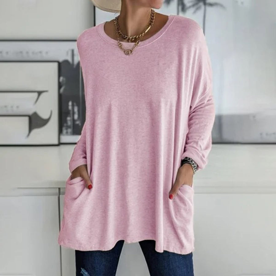 Rianne | Casual Oversized Top met Zakken - Fashion Lab