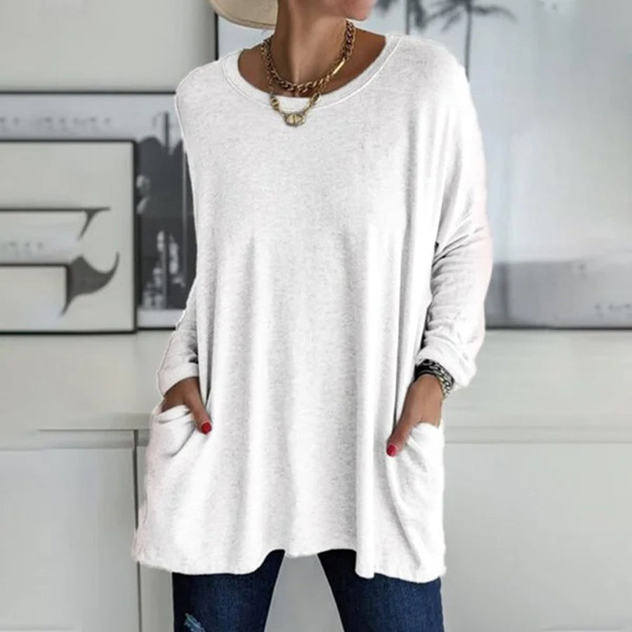Rianne | Casual Oversized Top met Zakken - Fashion Lab