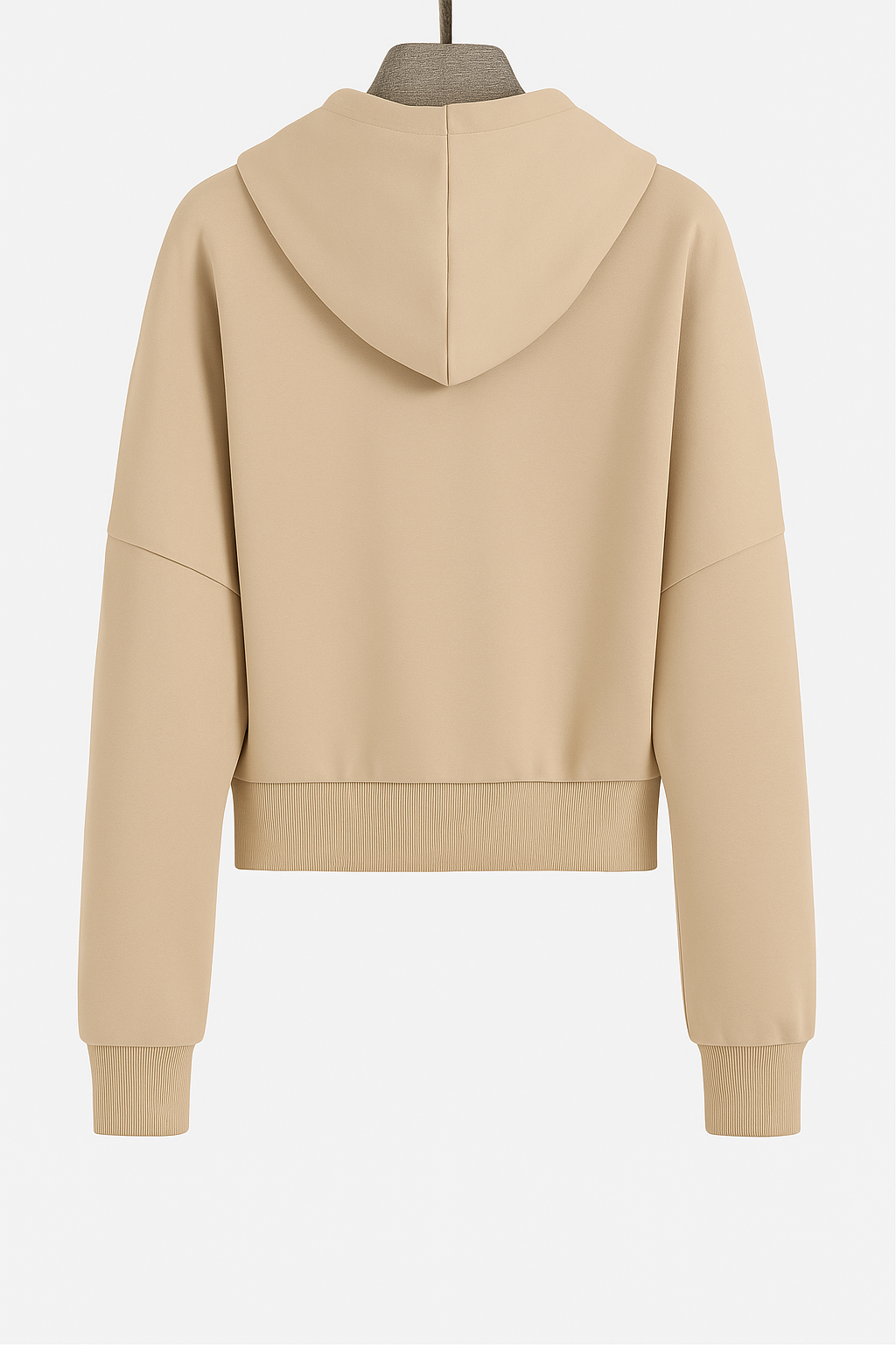 Jas voor dames – Adele | Scharlakenrode Cropped Katoenen Hoodie Met Rits