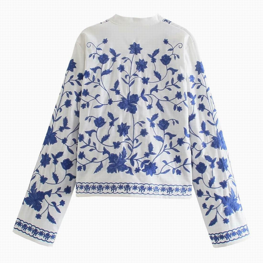 Harmoni | Geborduurd Bloemen Jasje - Fashion Lab