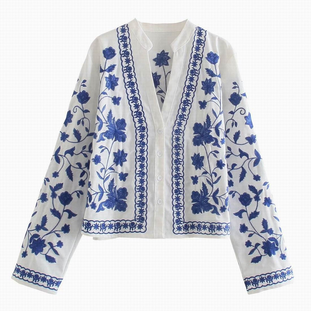 Harmoni | Geborduurd Bloemen Jasje - Fashion Lab