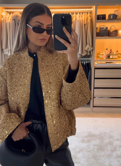 Jane | Gouden Sequin Jacket - Fashion Lab