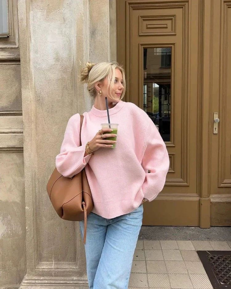 Joan | Oversized Roze Trui - Fashion Lab