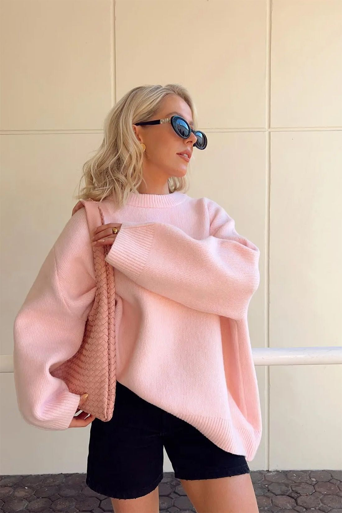 Joan | Oversized Roze Trui - Fashion Lab