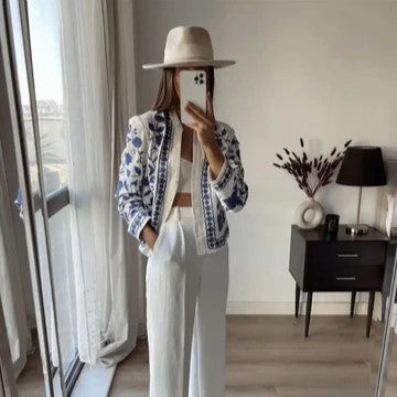 Harmoni | Geborduurd Bloemen Jasje - Fashion Lab