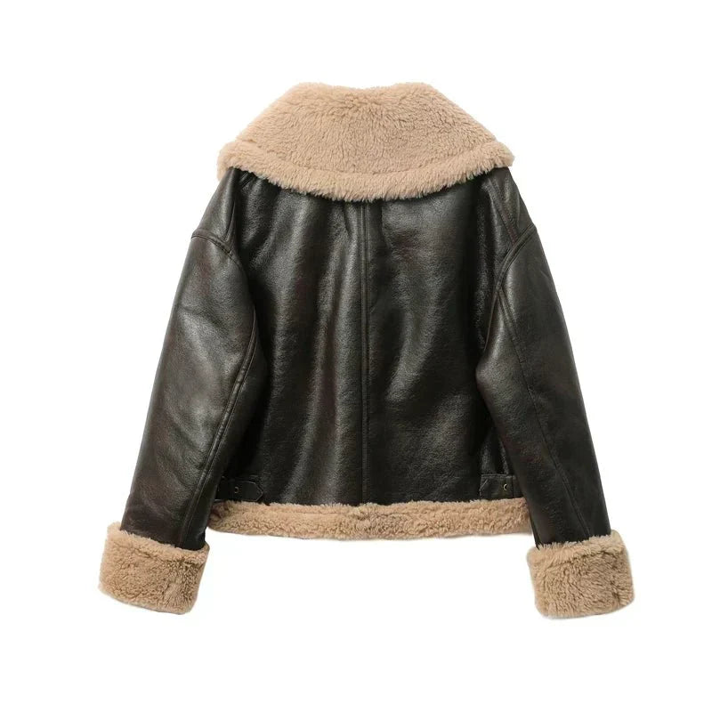 Jas voor dames – Mila | warme leren jas