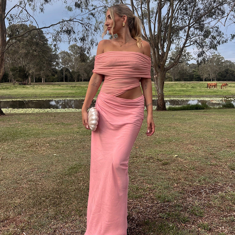 Valerie | Off-shoulder Mesh Jurk - Fashion Lab