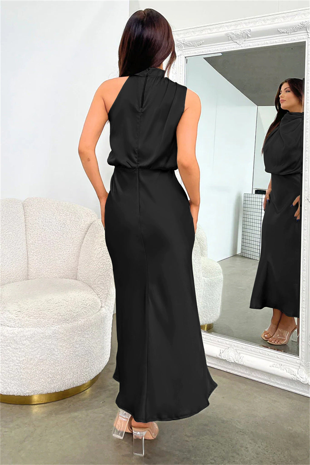 Lorna | Satijnen Halterjurk - Fashion Lab