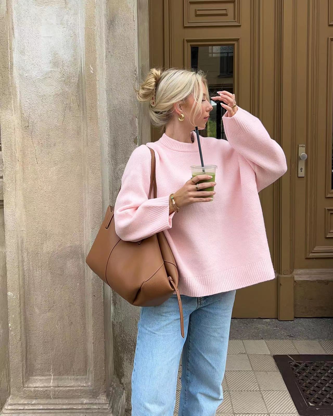 Joan | Oversized Roze Trui - Fashion Lab