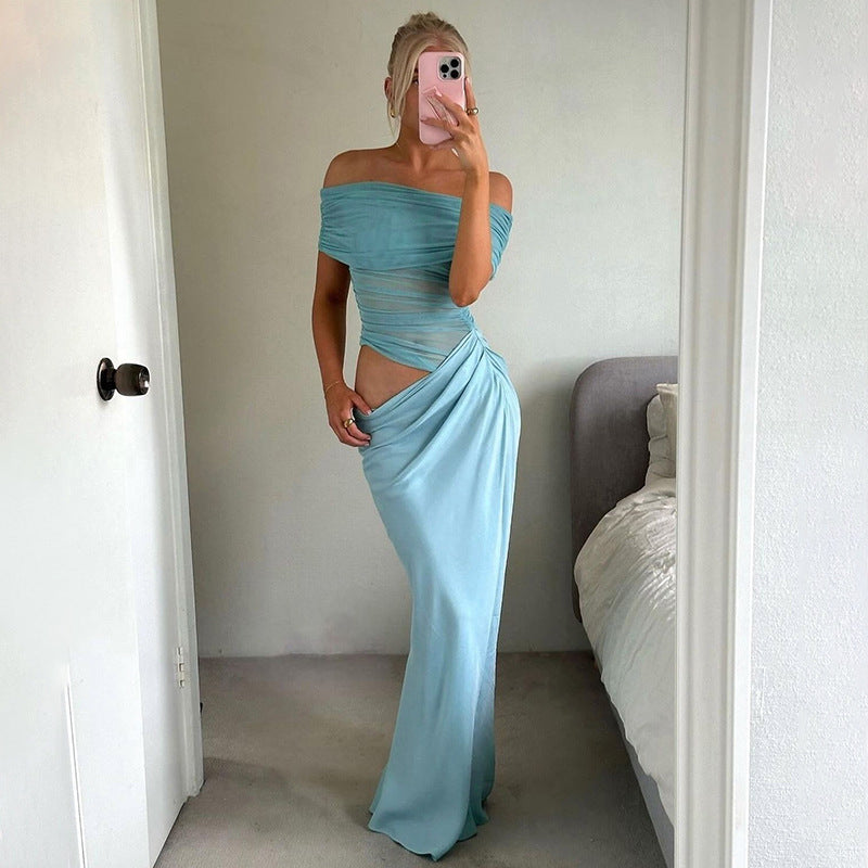 Valerie | Off-shoulder Mesh Jurk - Fashion Lab