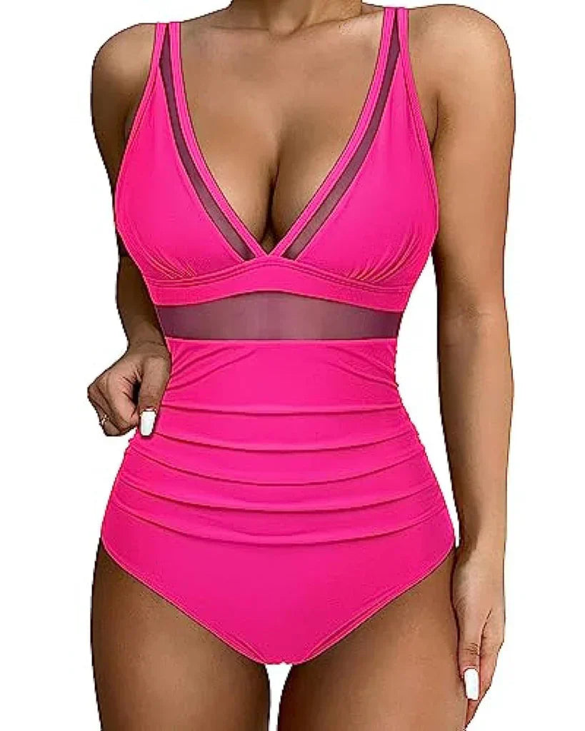Remi | Plunge Mesh Badpak - Fashion Lab