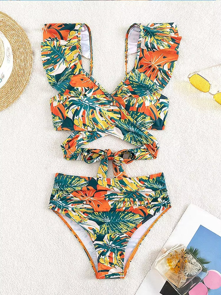 Amira | Tropische Ruffle Bikini - Fashion Lab