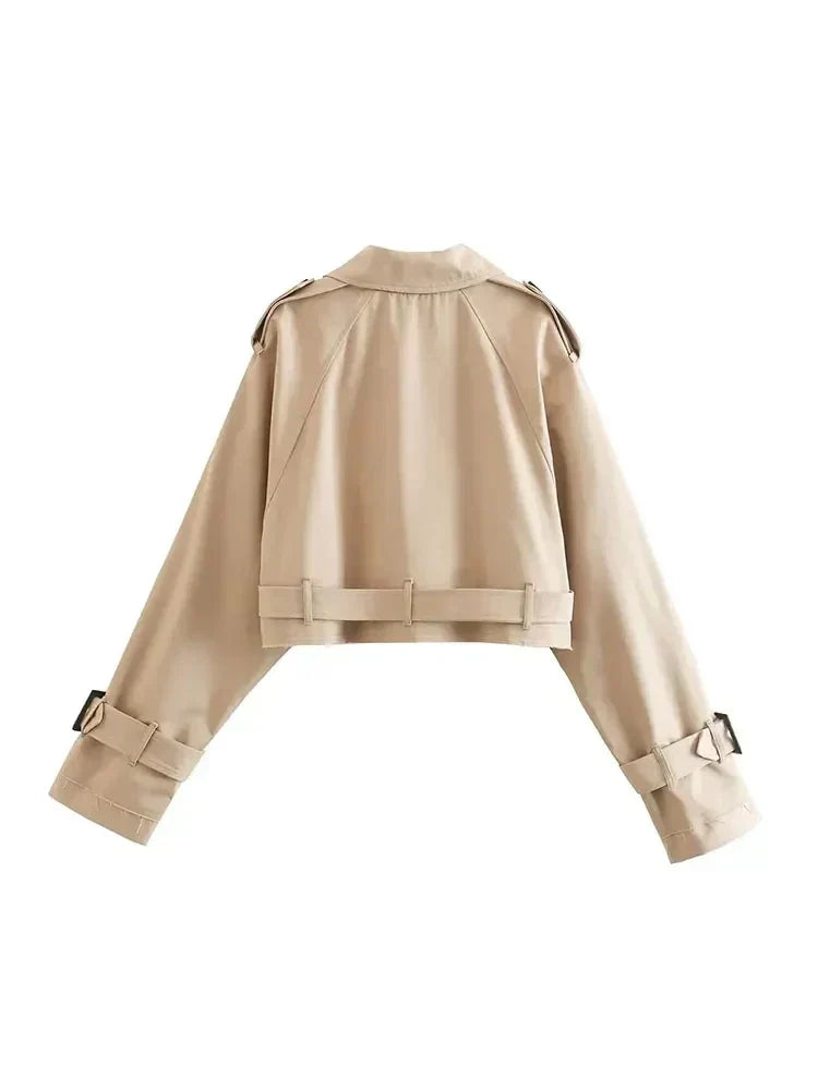 Kyra | Cropped Trench Jacket - Fashion Lab