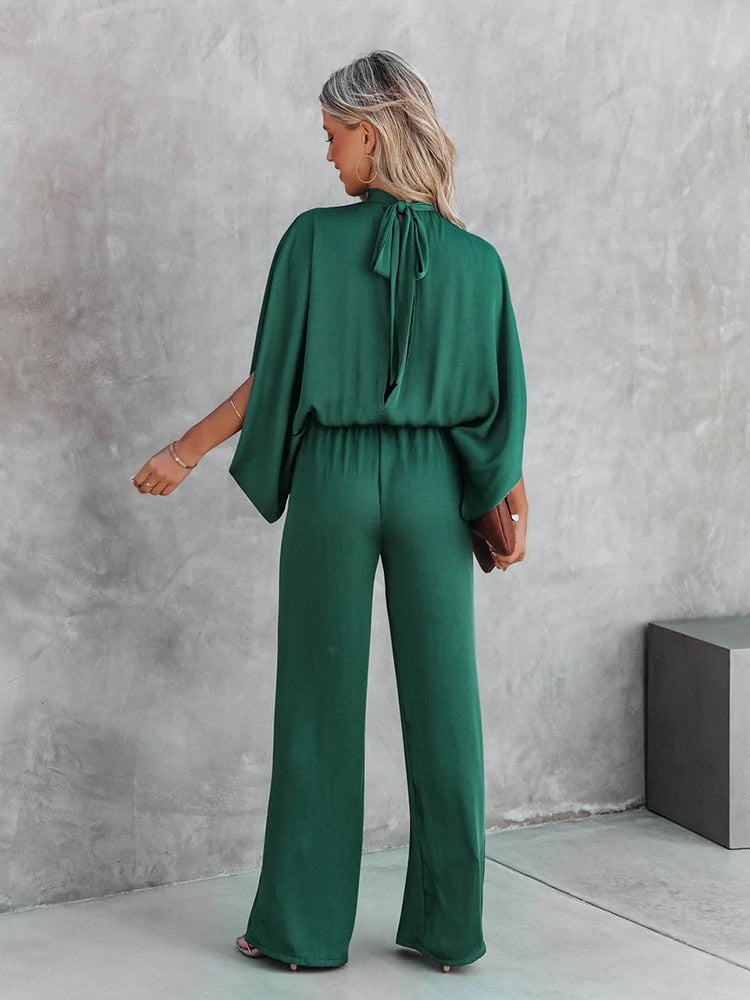 Nathalie | Elegante Jumpsuit met Wijde Mouwen - Fashion Lab