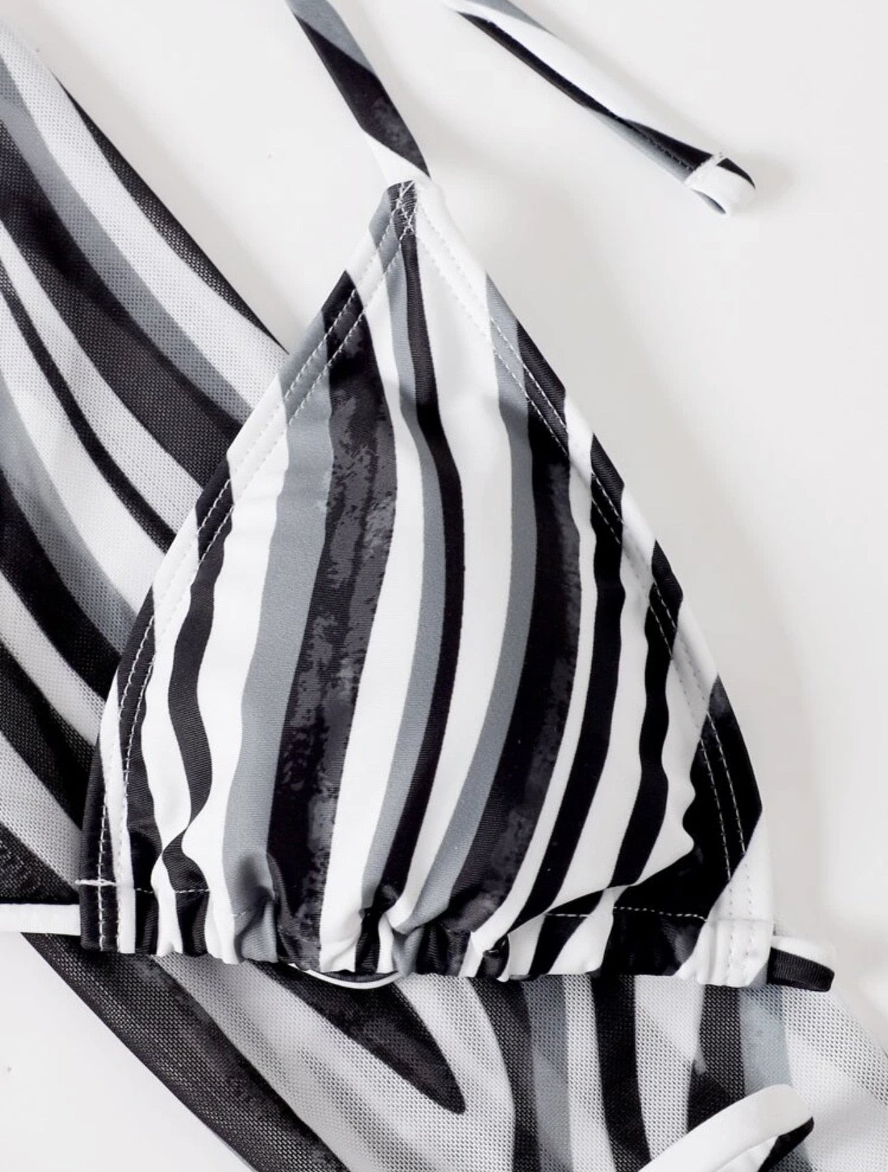 Rosie | Gestreepte Bikini en Cover-Up Jurk - Fashion Lab