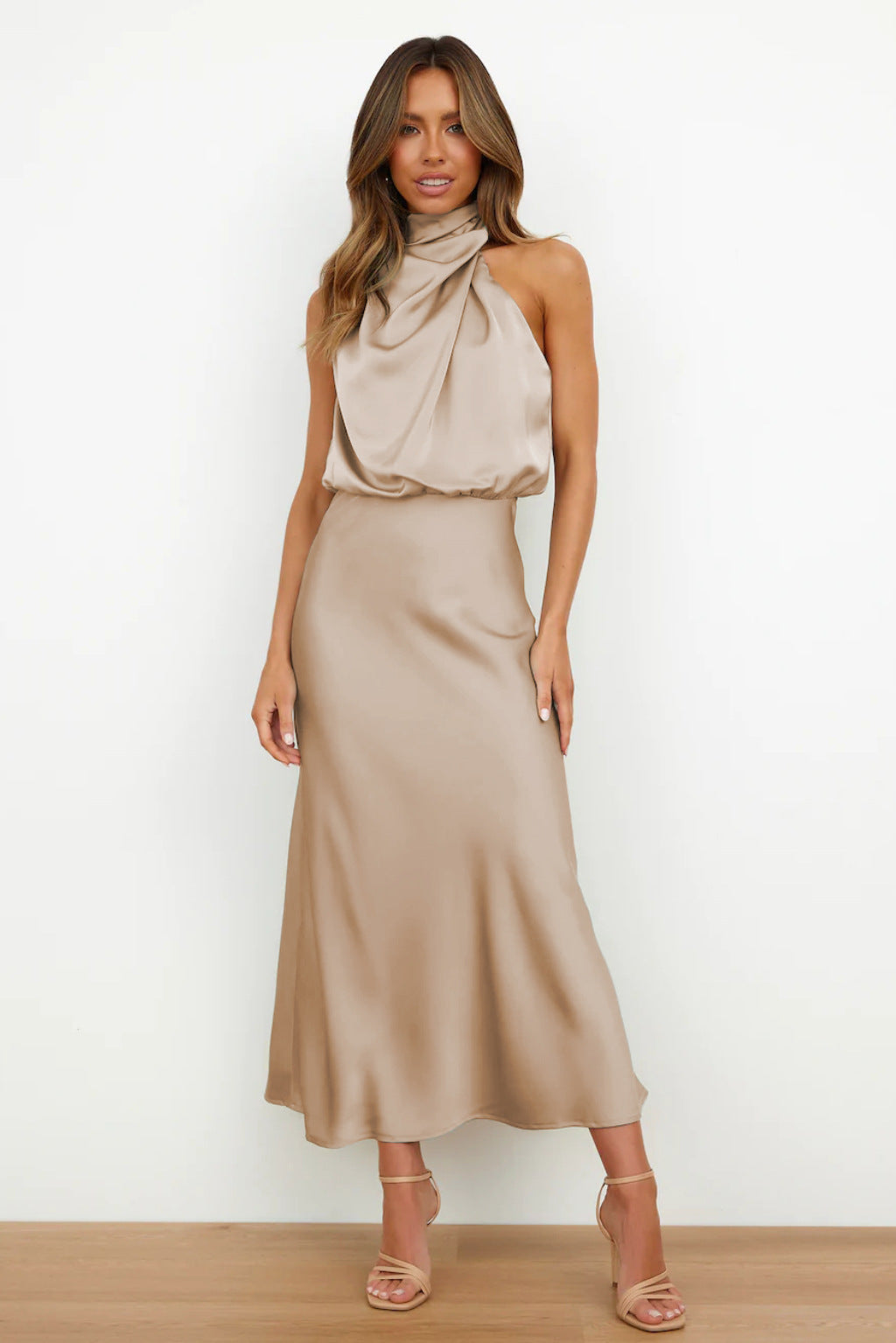 Lorna | Satijnen Halterjurk - Fashion Lab