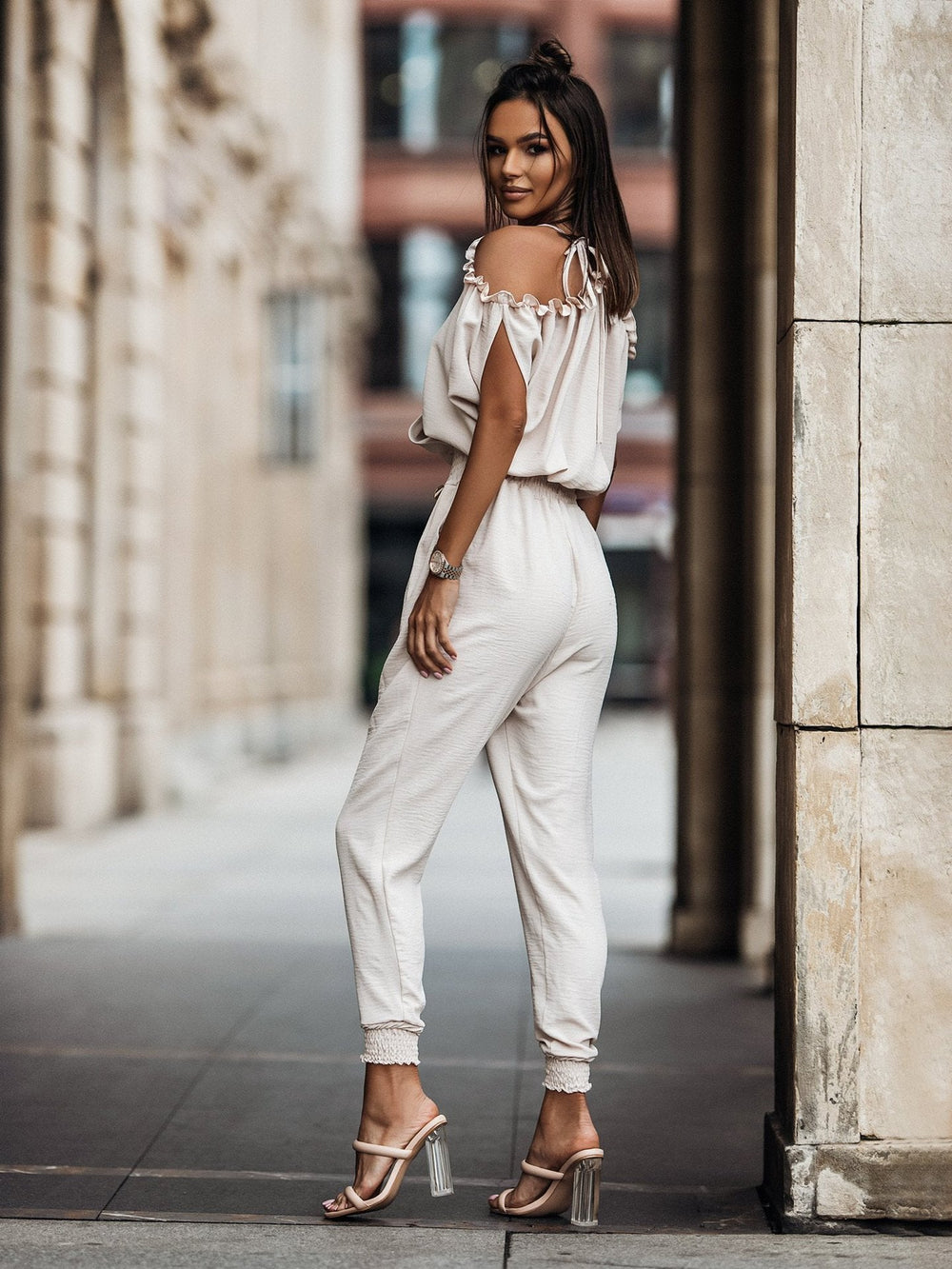 Joyce | Elegante Jumpsuit met Ruches - Fashion Lab