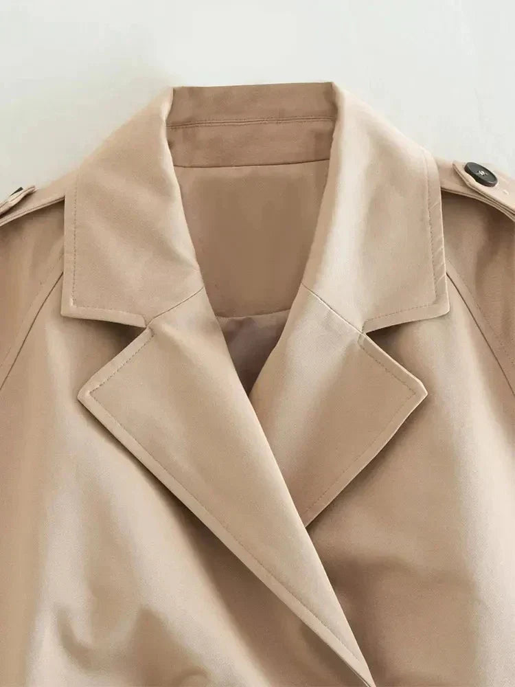 Kyra | Cropped Trench Jacket - Fashion Lab