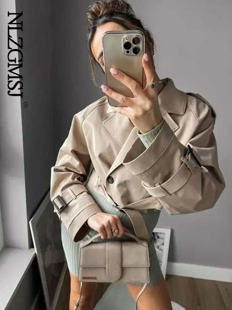 Kyra | Cropped Trench Jacket - Fashion Lab