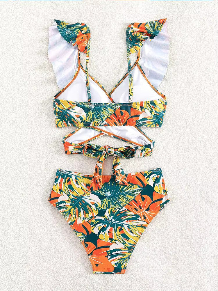Amira | Tropische Ruffle Bikini - Fashion Lab