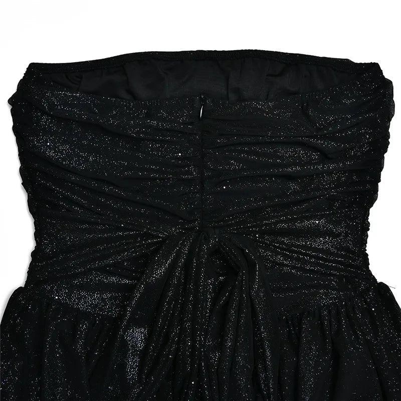 Lien | Strapless Glitter Jurk - Fashion Lab