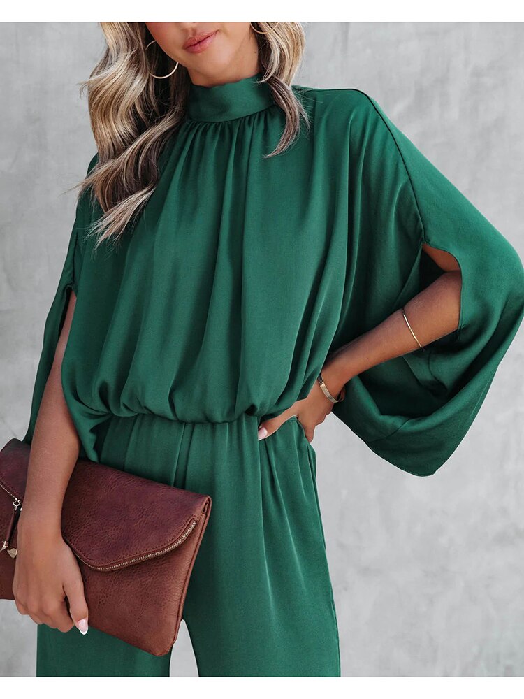 Nathalie | Elegante Jumpsuit met Wijde Mouwen - Fashion Lab