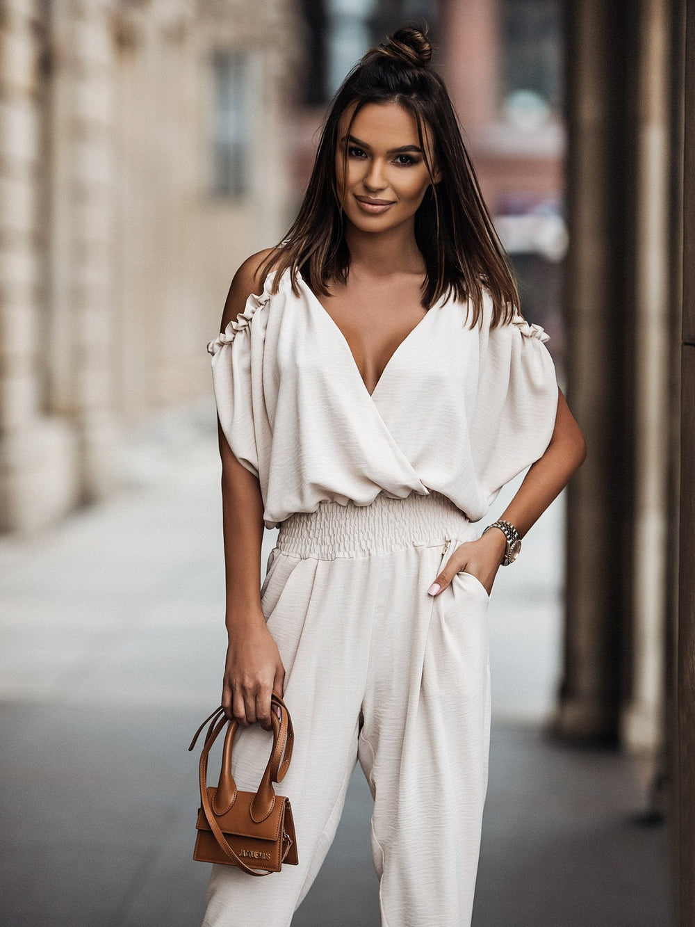 Joyce | Elegante Jumpsuit met Ruches - Fashion Lab