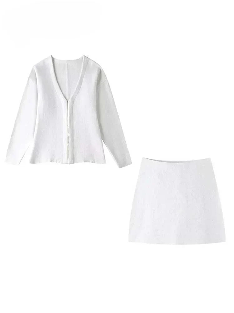Belia | Gebreide Co-ord Rokset - Fashion Lab