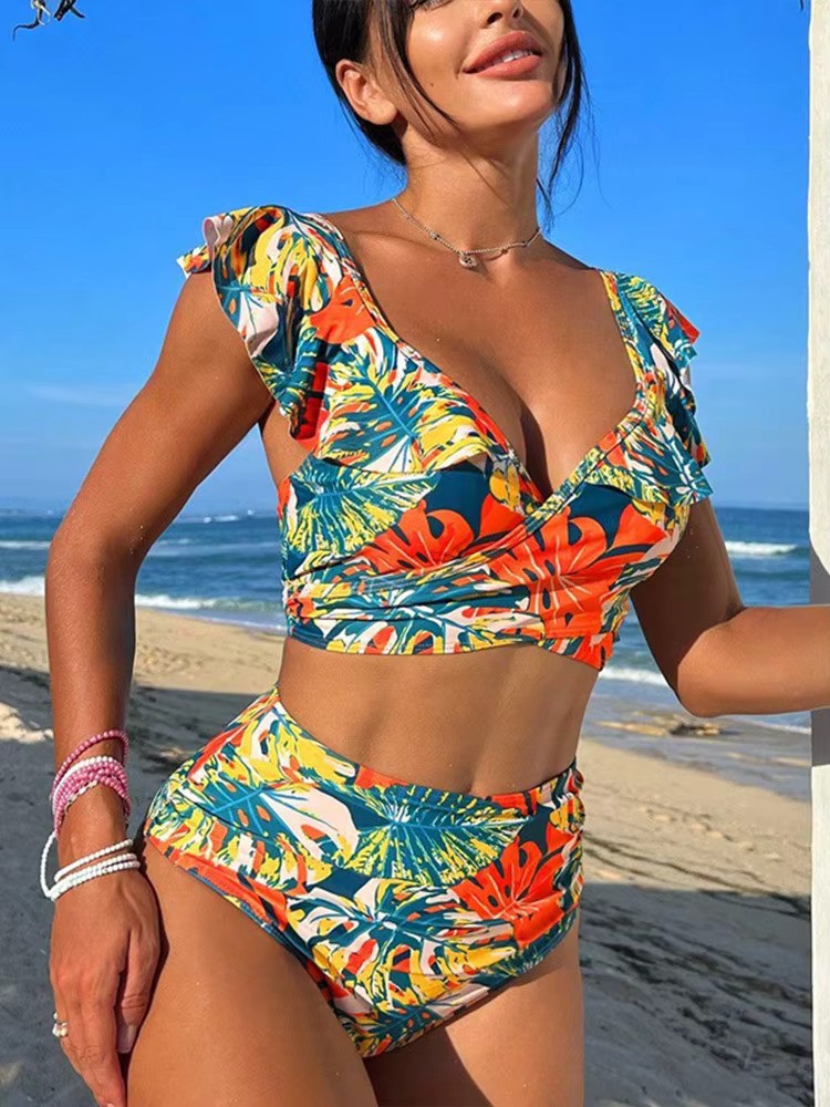 Amira | Tropische Ruffle Bikini - Fashion Lab