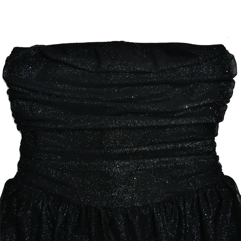 Lien | Strapless Glitter Jurk - Fashion Lab