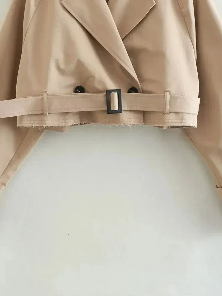 Kyra | Cropped Trench Jacket - Fashion Lab