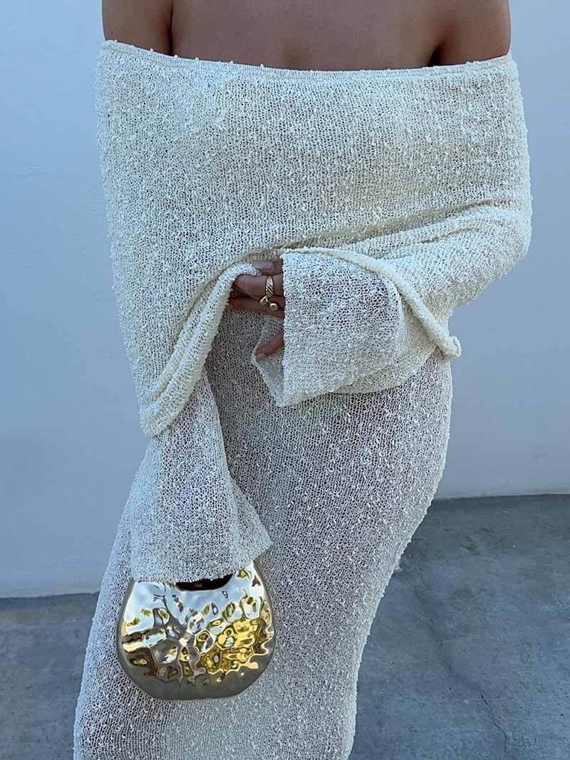 Melissa | Off Shoulder Maxi-Jurk - Fashion Lab